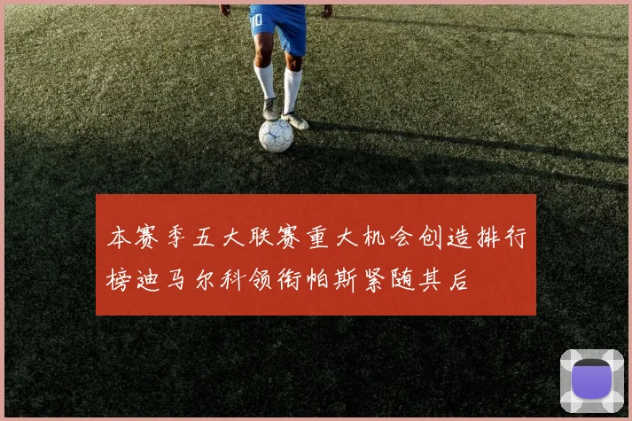 本赛季五大联赛重大机会创造排行榜迪马尔科领衔帕斯紧随其后